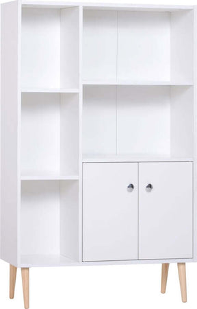 Mobiletto-Libreria-con-Piedini-in-Legno-di-Pino-Bianco-80x23.5x123cm-AS9836-114WTAS9