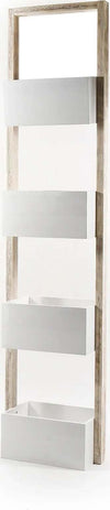 Mobiletto multiuso moderno con 4 cassette in legno Bianco h 110 cm Casa e cucina/Organizzazione interni/Porta oggetti cassetti e scaffali/Cassettiere Decor Space - Altamura, Commerciovirtuoso.it