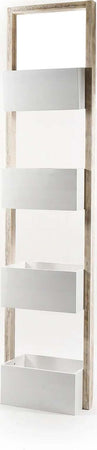 Mobiletto multiuso moderno con 4 cassette in legno Bianco h 110 cm Casa e cucina/Organizzazione interni/Porta oggetti cassetti e scaffali/Cassettiere Decor Space - Altamura, Commerciovirtuoso.it