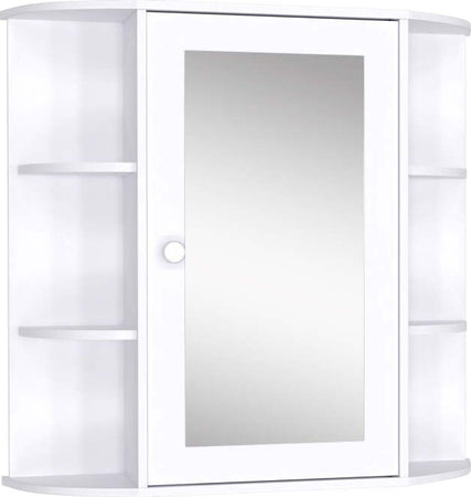 Mobiletto-Pensile-da-Bagno,-Armadietto-Bagno-con-Specchio,-Anta-Centrale-e-Mensole-in-Legno-Bianco-(60-x-17-x-63-cm)-UJ6834-203UJ6