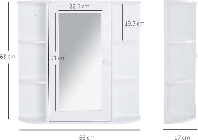 Mobiletto-Pensile-da-Bagno,-Armadietto-Bagno-con-Specchio,-Anta-Centrale-e-Mensole-in-Legno-Bianco-(60-x-17-x-63-cm)-UJ6834-203UJ6