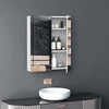 Mobiletto-Pensile-da-Bagno-con-2-Ante-e-Specchiera-in-MDF-Bianco-60-x-75-x-15cm-TE6811-032TE6