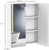Mobiletto-Pensile-da-Bagno-con-2-Ante-e-Specchiera-in-MDF-Bianco-60-x-75-x-15cm-TE6811-032TE6