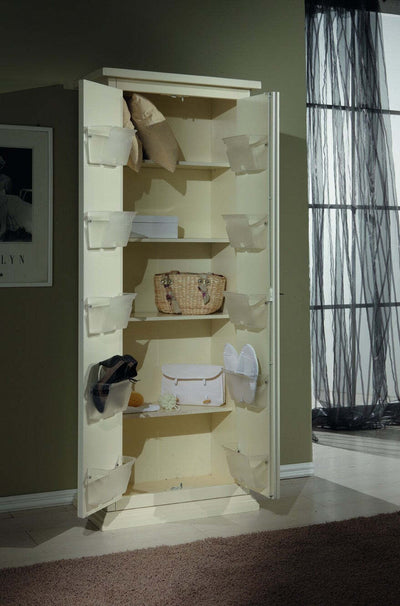 MOBILI-2G---ARMADIETTO-SCARPIERA-LEGNO-AVORIO-PENNELLATO-E-DECORI-77X45X193