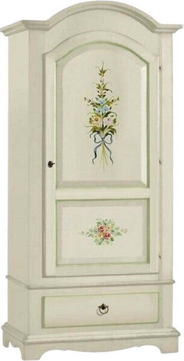 MOBILI-2G---ARMADIO-1-PORTA-IN-LEGNO-SHABBY-BIANCO-DECORATO-96X56X196
