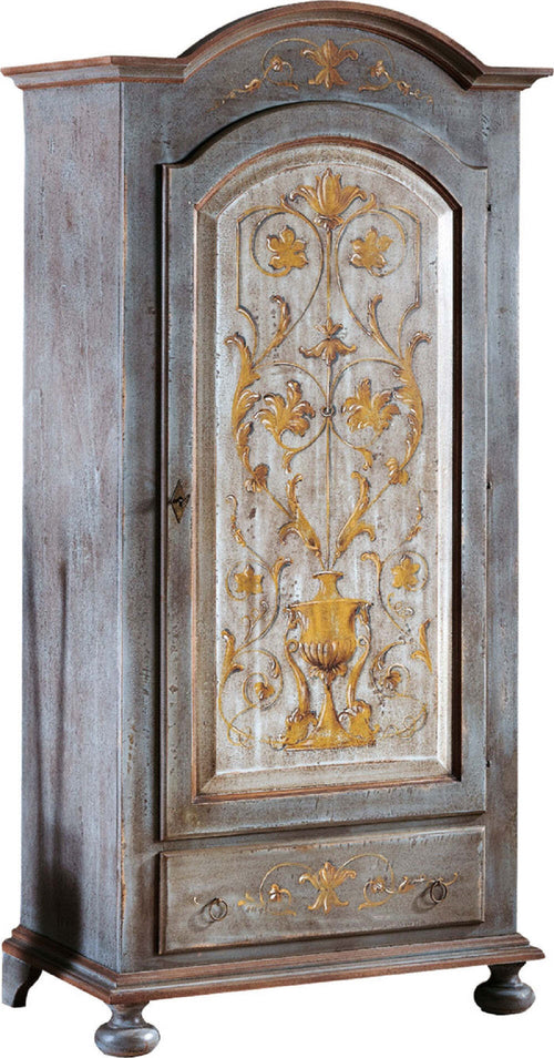 MOBILI-2G---ARMADIO-1-PORTA-LEGNO-SHABBY-AZZURRO-CENERE-DECORATO-96X56X196