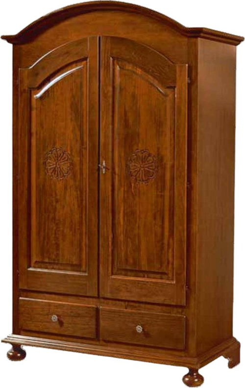 MOBILI-2G---ARMADIO-2-ANTE-ARTE-POVERA-CON-INCISIONE-LEGNO-TINTA-NOCE-125X61X200
