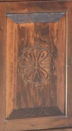 MOBILI-2G---ARMADIO-2-ANTE-ARTE-POVERA-CON-INCISIONE-LEGNO-TINTA-NOCE-125X61X200