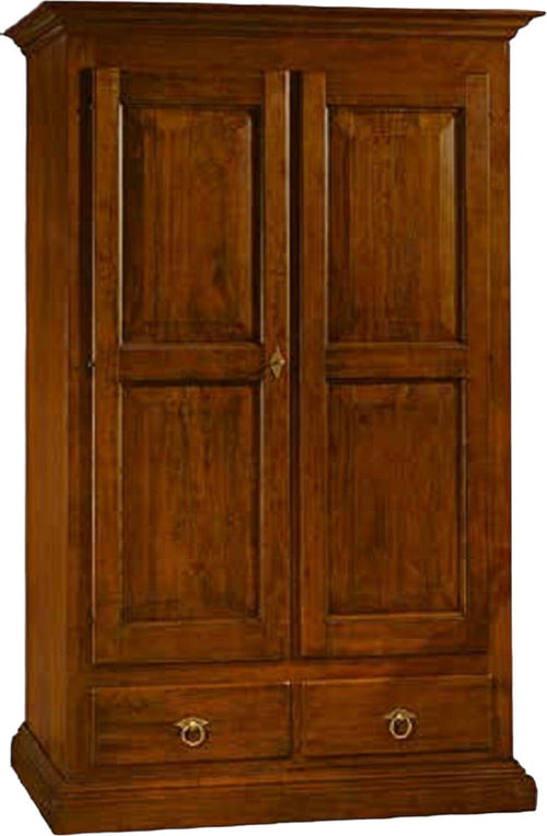 MOBILI-2G---Armadio-2-Ante-In-Legno-Massello-Tinta-noce-125-X-61-X-200
