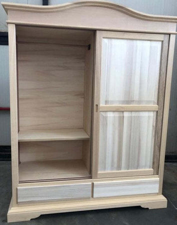 MOBILI-2G---ARMADIO-2-ANTE-SCORREVOLI-2-CASSETTI-LEGNO-GREZZO-180X67X225