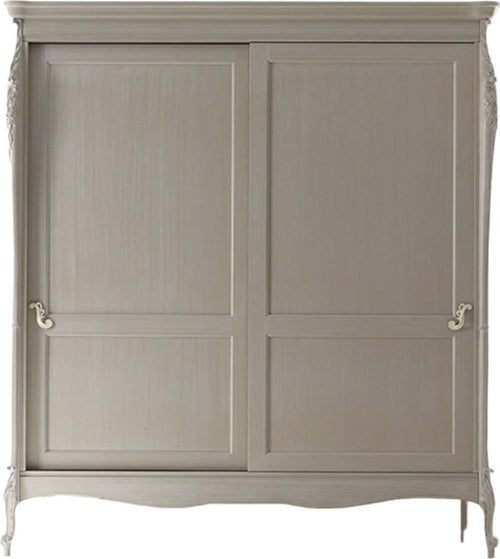 MOBILI-2G---ARMADIO-2-ANTE-SCORREVOLI-CLASSICO-IN-LEGNO-CON-INTAGLIO-AVORIO-L.200-P.69-H.225
