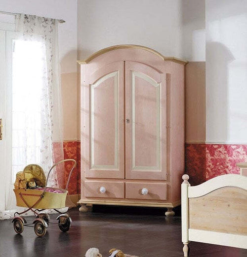 MOBILI-2G---Armadio-2-porte-in-legno-rosa-e-miele-shabby-125x60x200