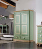 MOBILI-2G---Armadio-2-porte-in-legno-verde-e-miele-shabby-127x60x200
