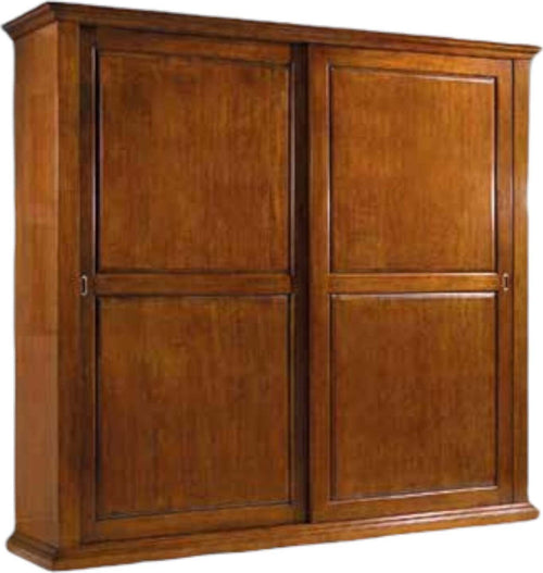 MOBILI-2G---Armadio-2-porte-scorrevoli-arte-povera-legno-tinta-noce-275x66x254
