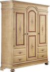 MOBILI-2G---ARMADIO-3-PORTE-ARTE-POVERA-IN-LEGNO-AVORIO-E-ROSSO-ANTICATO-184X60X223