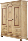MOBILI-2G---ARMADIO-3-PORTE-ARTE-POVERA-IN-LEGNO-AVORIO-E-ROSSO-ANTICATO-184X60X223