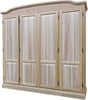 MOBILI-2G---Armadio-4-ante-cappello-sagomato-In-Legno-grezzo-205x56x197