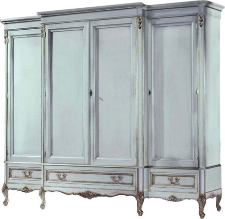 MOBILI-2G---Armadio-4-porte-Classico-Legno-Shabby-Bianco-Argento-252x60x242