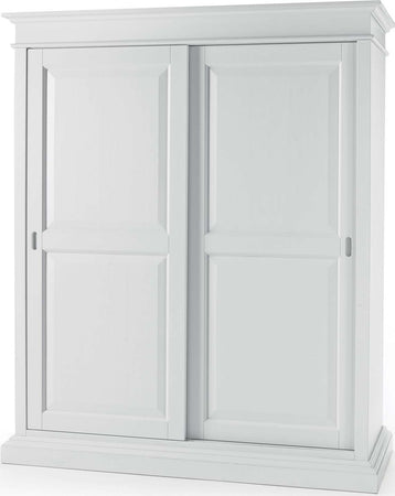MOBILI-2G---Armadio-arte-povera-2-Ante-scorrevoli-legno-bianco-shabby-183x67x212