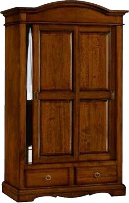 MOBILI-2G---ARMADIO-ARTE-POVERA-2-ANTE-SCORREVOLI-LEGNO-TINTA-NOCE-122x59x200h