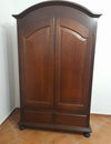 MOBILI-2G---ARMADIO-ARTE-POVERA-2-PORTE-GENDARME-IN-LEGNO-TINTA-NOCE-125x60x200