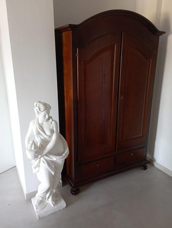 MOBILI-2G---ARMADIO-ARTE-POVERA-2-PORTE-GENDARME-IN-LEGNO-TINTA-NOCE-125x60x200