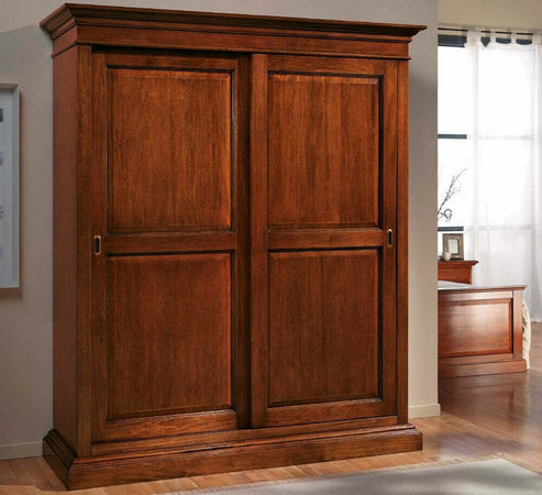 MOBILI-2G---Armadio-arte-povera-in-legno-2-ante-scorrevoli-Cappello-dritto-183x67x214