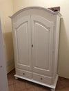 MOBILI-2G---ARMADIO-CAPPELLO-TONDO-BIANCO-OPACO-SHABBY-125x60x200