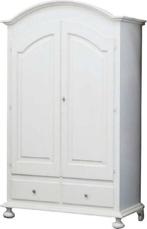 MOBILI-2G---ARMADIO-CAPPELLO-TONDO-BIANCO-OPACO-SHABBY-125x60x200