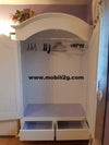 MOBILI-2G---ARMADIO-CAPPELLO-TONDO-BIANCO-OPACO-SHABBY-125x60x200