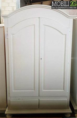 MOBILI-2G---ARMADIO-CAPPELLO-TONDO-BIANCO-OPACO-SHABBY-125x60x200