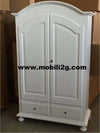 MOBILI-2G---ARMADIO-CAPPELLO-TONDO-BIANCO-OPACO-SHABBY-125x60x200