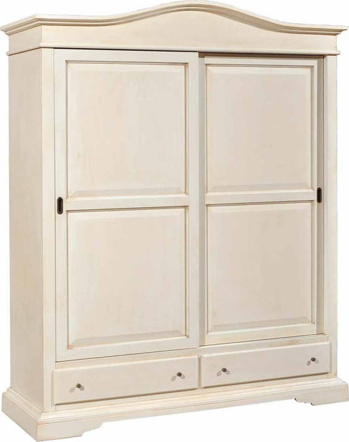 MOBILI-2G---ARMADIO-CLASSICO-2-ANTE-SCORREVOLI-LEGNO-AVORIO-PATINATO-180X67X225