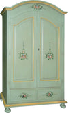 MOBILI-2G---Armadio-Classico-2-Ante-Shabby-legno-verde-con-decori-125x61x200