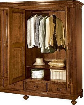 MOBILI-2G---ARMADIO-CLASSICO-4-PORTE-LEGNO-TORTORA-GRIGIO-193x63X217