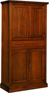 MOBILI-2G---ARMADIO-DISPENSA-4-PORTE-ARTE-POVERA-IN-LEGNO-TINTA-NOCE-80x40x150