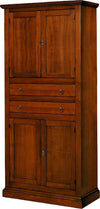 MOBILI-2G---ARMADIO-DISPENSA-4-PORTE-ARTE-POVERA-IN-LEGNO-TINTA-NOCE-80x40x170