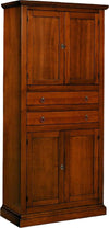 MOBILI-2G---ARMADIO-DISPENSA-4-PORTE-ARTE-POVERA-IN-LEGNO-TINTA-NOCE-80x40x170