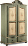 MOBILI-2G---ARMADIO-IN-LEGNO-SHABBY-VERDE-AVORIO-E-FILO-ECRU'-122X60X204