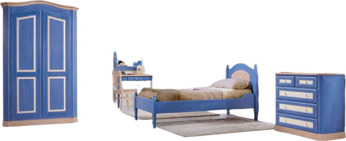 MOBILI-2G---Armadio-shabby-2-porte-in-legno-blu-e-miele-131x63x214