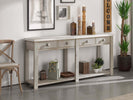 MOBILI-2G---BANCONE-4-CASSETTI-1-RIPIANO-SHABBY-GRIGIO-IN-LEGNO-MASSELLO