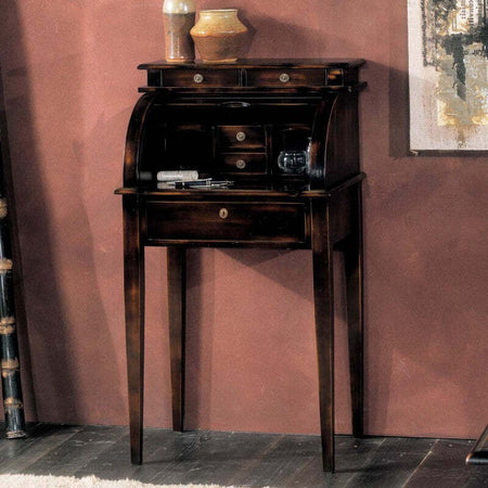 MOBILI-2G---Bureau-5-cassetti-in-legno-noce-consumato-shabby-55X41x100