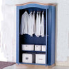 MOBILI-2G---CAMERETTA-DA-LETTO-A-CASTELLO-LEGNO-MASSELLO-COLORE-BLU