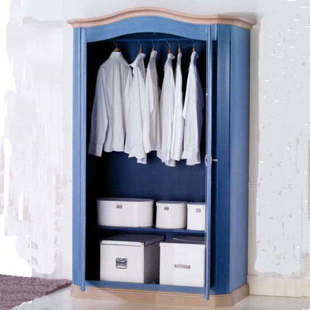 MOBILI-2G---CAMERETTA-DA-LETTO-A-CASTELLO-LEGNO-MASSELLO-COLORE-BLU