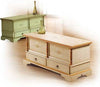 MOBILI-2G---Cassapanca-in-legno-2-cassetti-avorio-con-profilo-ocra-L.120-x-P.46-H.51