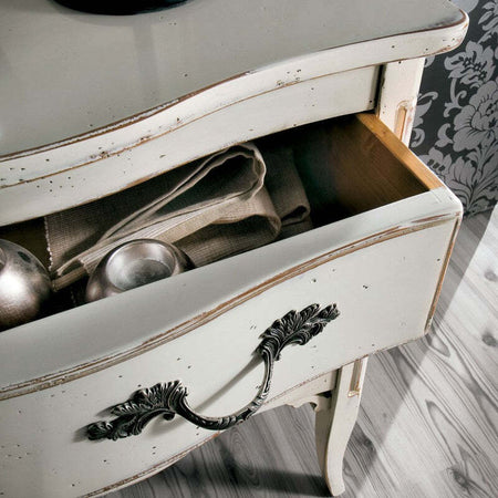 MOBILI-2G---Cassettiera-2-cassetti-Legno-bianco-Shabby-chic-92x44x79