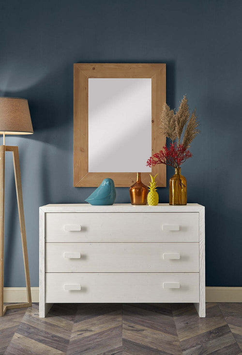 MOBILI-2G---CASSETTIERA-3-CASSETTI-SHABBY-BIANCO-IN-LEGNO-MASSELLO-DI-ABETE-120x50x80