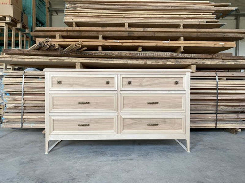 MOBILI-2G---Cassettiera-6-cassetti-In-Legno-massello-grezzo-150x50x85