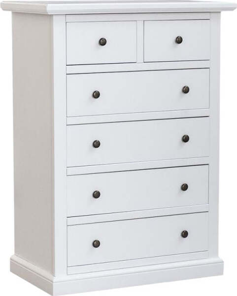 MOBILI-2G---Cassettiera-6-cassetti-in-legno-shabby-bianco-62x37X93