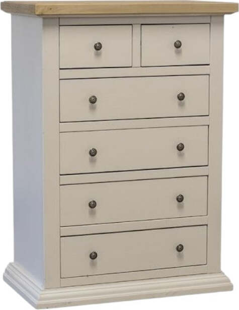 MOBILI-2G---Cassettiera-6-cassetti-in-legno-shabby-bianco-naturale-62x37X93